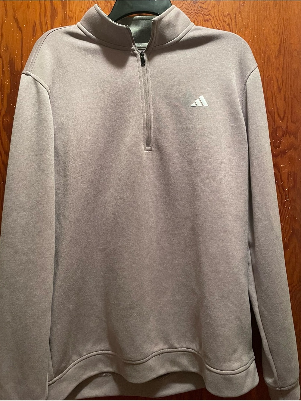 adidas Ladies Quarter-Zip Pullover in Light Taupe